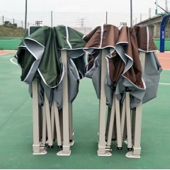 广告帐篷四脚遮阳篷雨棚折叠伸缩 2*2m 蓝色+3面（侧边透明）单位：个