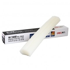 得力3844装订铆管(透明)(100支/盒)