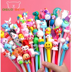 卡通造型中性笔网红可爱超萌创意少女心文具用品圣诞小礼物批发水性黑笔圆珠碳素水笔学生用个性40支/套