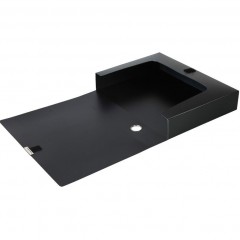 齐心(Comix) HC-55-10  55mm加厚型粘扣档案盒/文件盒/资料盒A4 （黑色） 18个/箱