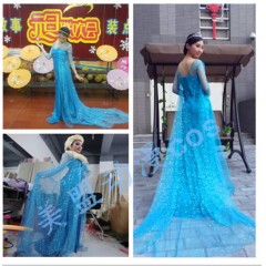 冰雪奇缘艾莎表演服成人版连衣裙（150码）