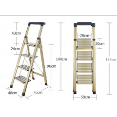 创步铝合金折叠梯子