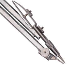 得力(deli)8601 工程专用国际标准绘图仪器圆规(一件套/无色)