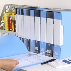 齐心 PF80AK-1大容量资料册 80页A4资料册 配外壳 蓝色