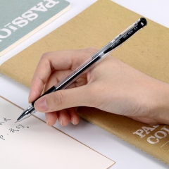 得力(deli)0.5mm半针管中性笔水笔签字笔套装 10支/盒(7黑+2蓝+1红)6610