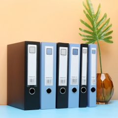 齐心HC-75加厚耐用型粘扣档案盒A4 75mm 蓝色12个/箱（单位：个）