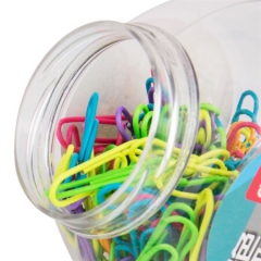 得力（deli） 0053 3#镀镍时尚彩色防锈曲别针/回形针 200枚/筒