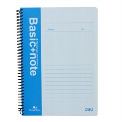 得力7683办公螺旋本(混色)A5 60张  10本/包  单位：包