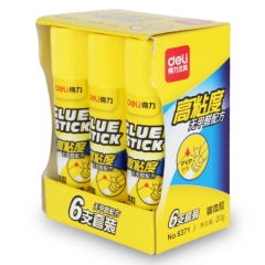 得力（deli）6371 pvp无甲醛高粘度固体胶 20g装 6支组合装