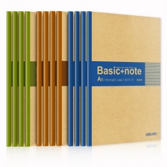 得力(deli)7672  A5/30页无线装订软抄本办公记事本 文具笔记本子