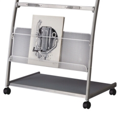 得力(deli) 9303 七层铝合金夹条报纸架报刊架 杂志展示架635*360*1080mm