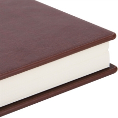 得力(deli)3186 商务皮面本记事本笔记本子 25K/160页商务棕