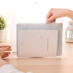 得力(deli)10只A4加厚镜面文件袋 透明按扣档案袋资料袋 5502