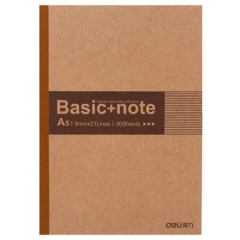 得力(deli)7672  A5/30页无线装订软抄本办公记事本 文具笔记本子