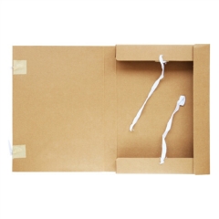 得力 5924 牛皮纸档案盒 A4背宽4cm  10个/盒