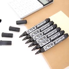 得力(deli)50支黑色物流记号笔 油性大头笔 黑色33668