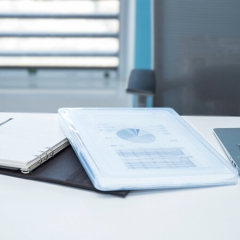 得力5701 A4透明PP文件盒 蓝色 单只装