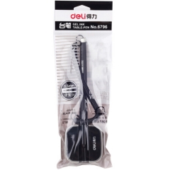 得力(deli)6796桌面台笔 台式中性笔 0.5mm单支混色