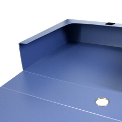 得力5604档案盒PP材料耐用4英寸粘扣(蓝)