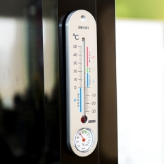 得力(deli)9013 挂壁式温度计/温湿度计