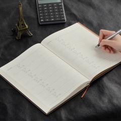 得力（deli）3186 会议记录皮面本记事笔记本日记本 160页25K (黑色)