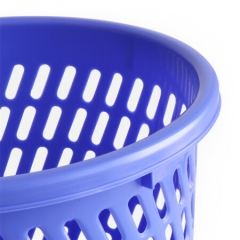 得力(deli)9553 耐用圆纸篓/清洁桶/垃圾桶 小号(φ260mm)  蓝色、紫色随机