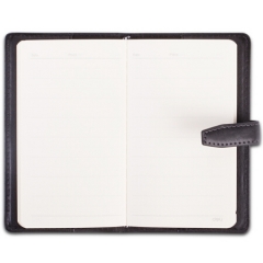 得力(deli)64K/120页简约扣带皮面本记事本笔记本子 颜色随机3336