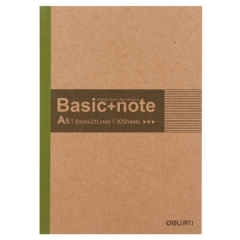 得力(deli)7672  A5/30页无线装订软抄本办公记事本 文具笔记本子