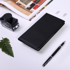 得力(deli)48K/80页皮面本记事笔记本日记本 商务黑7903