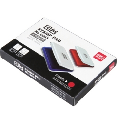 得力9893金属方形印台 红色