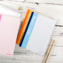 得力7658 A4/60页无线装订软抄本办公记事本 文具笔记本子