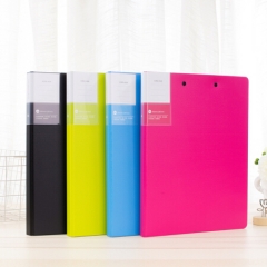 得力5049 文件夹(长押夹+板夹)  A4 湖蓝色