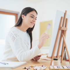 得力（deli）73857 美术绘画18色丙烯颜料 盒装