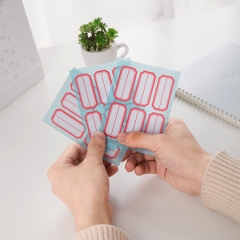 得力(deli)7187不干胶标签贴纸自粘性标贴纸姓名贴72枚/本 23×49mm 6枚/张 25本/包（单位：本）