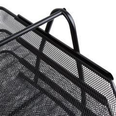 齐心(Comix) B2163 金属网格三层文件盘/文件筐/文件框 黑色 办公文具