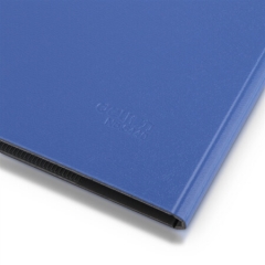 得力（deli）5440 时尚全新工艺加厚PP材质折页板夹 A4单只装 蓝色