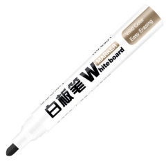 得力(deli)办公会议教学可擦易擦白板笔 黑色 10支/盒6801