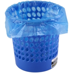 齐心L201圆形经济型垃圾桶 直径24cm 蓝色
