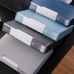 得力5119(deli)80页A4磨砂资料册文件夹 办公文件册 浅灰色