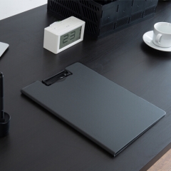 得力(deli)竖式折页板夹文件夹 A4资料夹试卷夹 灰5016