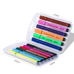 得力（deli）70656 可水洗12色水彩笔绘画笔 粗三角杆 盒装