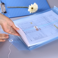 齐心(Comix) 10个装 F118 A4透明绕绳档案袋/文件袋/资料袋 竖式 白色 办公文具