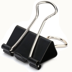 得力 8563 黑色长尾票夹 32mm中号  24只/筒