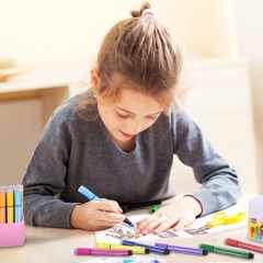 得力（deli）70655 大容量印章可洗水彩笔 36色