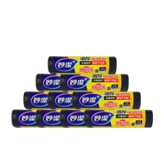 妙洁MBGRL3-B增厚平底垃圾袋 50cm*60cm 15L 20只*3卷 3卷/包 20包/箱 （单位：包）