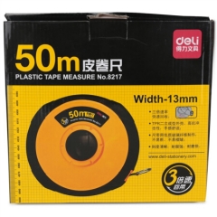 得力（deli）8217 测量精准变速皮卷尺/软皮尺/工程测量尺 50M