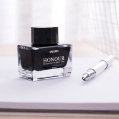 得力S636非碳素黑色钢笔墨水 30ml/瓶