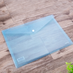 得力(deli)10只A4透明按扣文件袋资料袋档案袋 蓝8308（单位：包）