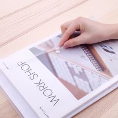 得力8308 单个装A4透明按扣文件袋资料袋档案袋 一包10个