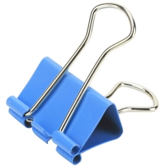 得力(deli)8554ES  48只25mm彩色长尾票夹 金属票据夹燕尾夹铁夹子 中号